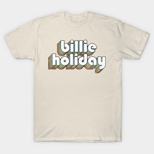 Billie Holiday - Retro Rainbow Letters T-Shirt